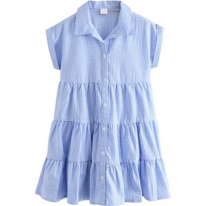 Next Jurk  lichtblauw / wit