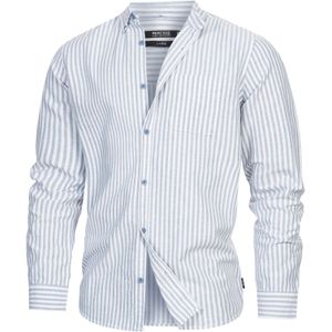 INDICODE JEANS Zakelijk overhemd 'Kepner'  blauw / wit