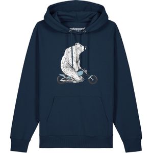 Watapparel Sweatshirt 'Bär auf Bike'  navy / aqua / zwart / wit