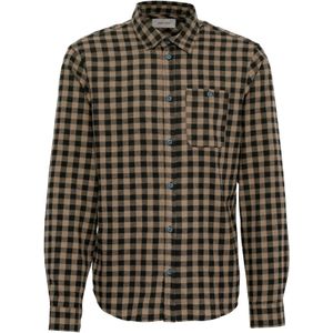 BLEND Overhemd  lichtbruin / zwart