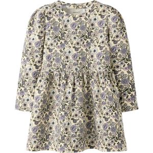 NAME IT Jurk 'NMFNIKALA'  beige / donkergroen / lichtlila / wit