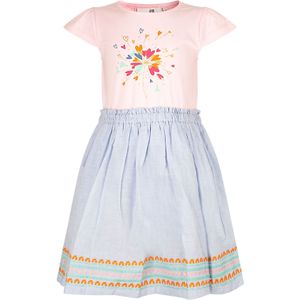 happy girls - Zomerjurk - Rosé - Met Prachtig Frontmotief en Hoogwaardige Borduursel aan de Zoom