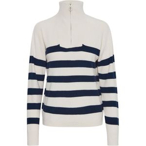 b.young Trui 'Manina'  navy / wit