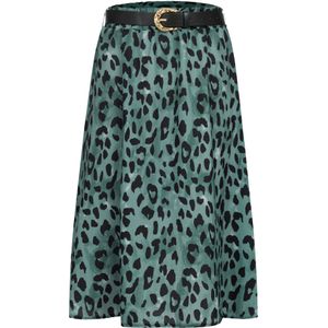 Cloud5ive - Rok - Groen - A-lijn Rok - Dierenprint - Knielengte