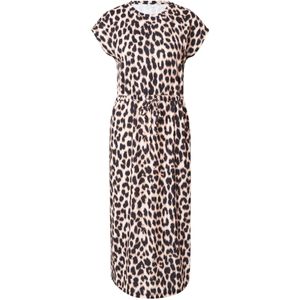 ABOUT YOU Jurk 'Carina'  ecru / cappuccino / donkerbruin