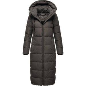 MARIKOO Wintermantel 'Nadeshikoo XVI'  donkergrijs / zwart / wit