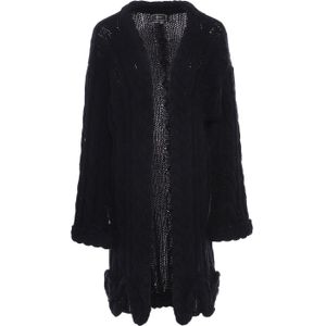 faina Gebreid vest  zwart