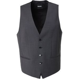 BOSS Gilet  donkergrijs / zwart