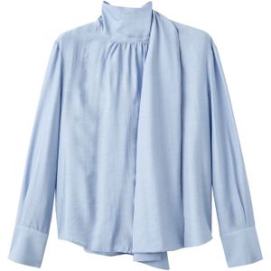 MANGO Blouse 'STUT'  pastelblauw