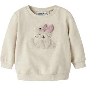 NAME IT Sweatshirt 'NBFTACATHY'  beige gemêleerd / rosa / zwart