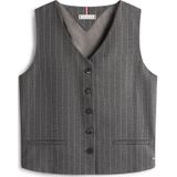 TOMMY HILFIGER - Gilet - Grijs/Wit - Krijtstrepen