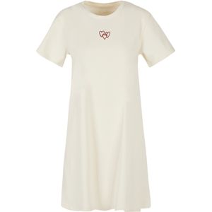 F4NT4STIC Jurk 'Red Hearts'  crème / rood