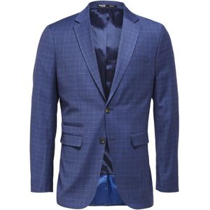 SELECTED - Colbert - Blauw - Slim Fit - Gedeeltelijk Gevoerd