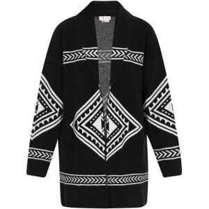 IZIA Gebreid vest  zwart / wit