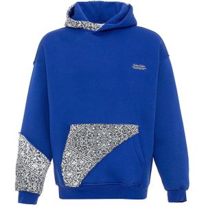 VAMOS CLO Sweatshirt  kobaltblauw / zwart / wit