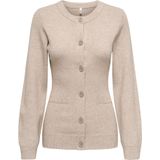 ONLY Gebreid vest 'ONLKATIA'  beige