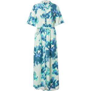 mbym Blousejurk 'Sicca SS-M'  navy / royal blue/koningsblauw / lichtgroen / offwhite