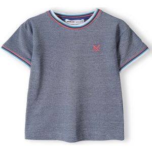 MINOTI Shirt  blauw gemêleerd / rood