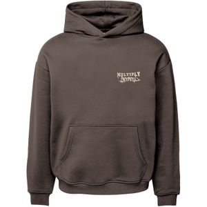 Multiply Apparel Sweatshirt 'Scholar'  chocoladebruin / lichtgrijs / zwart