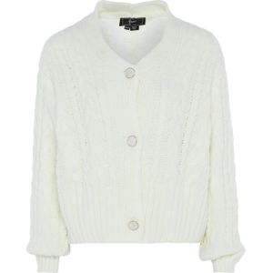 faina Gebreid vest  wolwit