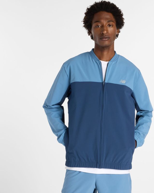 New Balance - Stretch Bomber Jacket - Jassen - Blauw - Heren