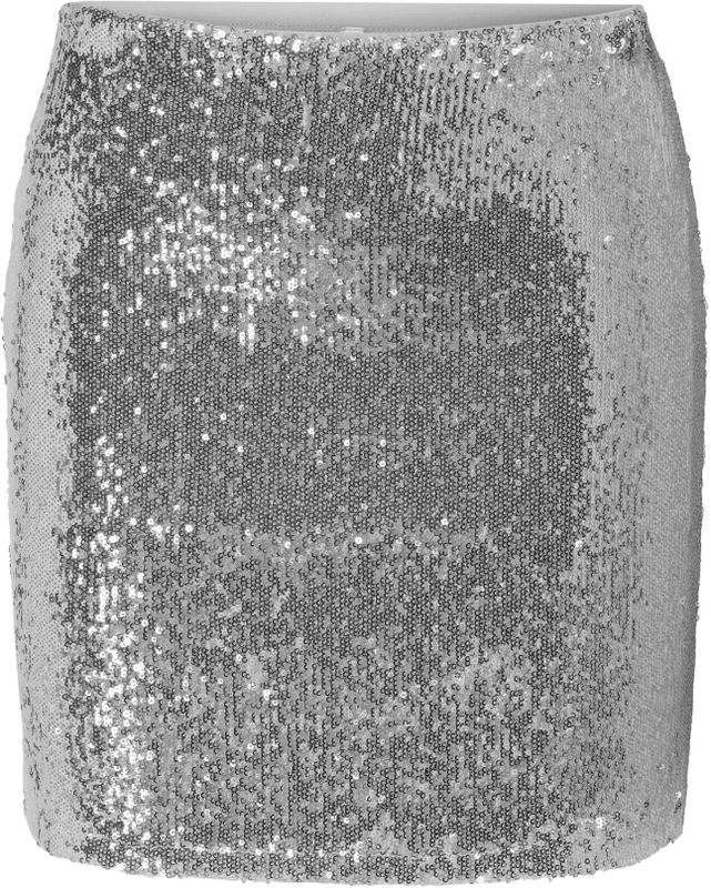 Only - ONLSIMONE - Rok - Silver - Korte Maten - Pailletten