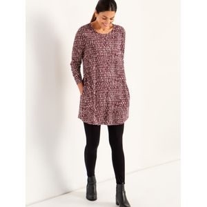 Cellbes of Sweden Tuniek  lichtbeige / wijnrood