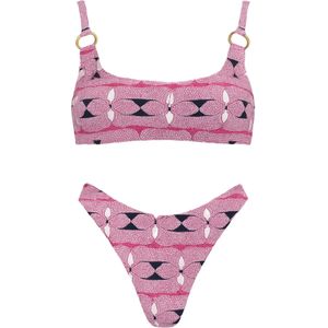 C&City Bikini  fuchsia / zwart / wit