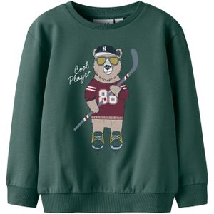 NAME IT Sweatshirt 'NMMSaxo'  taupe / spar / wijnrood