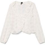 Top - V-Hals - Lange Mouwen - Kanten Detail - Regular Fit