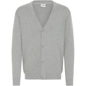 !Solid Gebreid vest 'Finto'  grijs gemêleerd