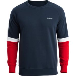 Ombre Sweatshirt 'OM-SSNZ-22FW-003'  donkerblauw / rood / wit