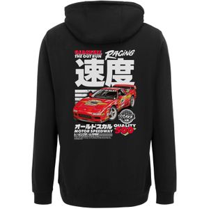 Oldskull Sweatshirt 'Asian Flashback Racer Logo Graphic'  rood / zwart / wit