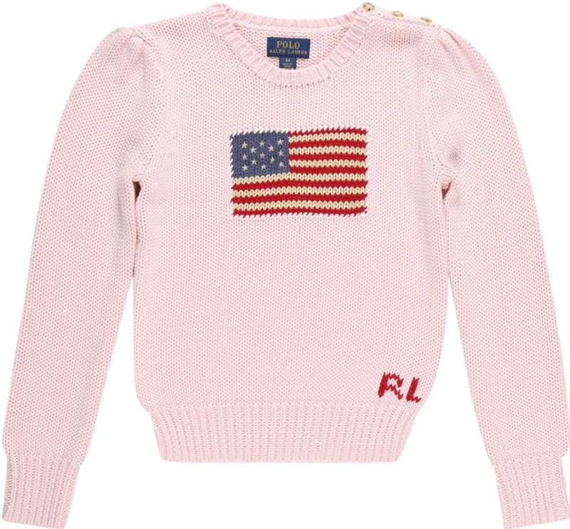 Polo Ralph Lauren - Katoenen Trui - Roze - Casual - Meisjes