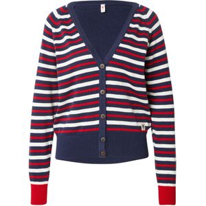 Blutsgeschwister Gebreid vest 'Bright Side Of Life'  navy / rood / wit