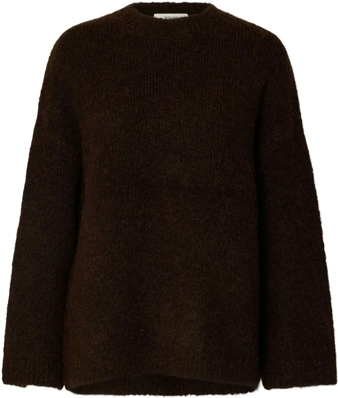 Selected - Gabriella - Gebreide Trui - Oversized Pasvorm - Ronde Hals - Lange Mouwen