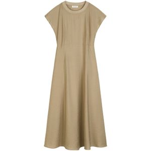 Marc O'Polo - Jurk - Beige - 7/8 Lengte - Normale Pasvorm - Kwartmouw