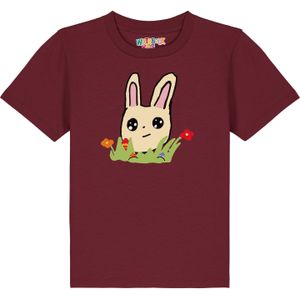 watabout.kids Shirt 'Osterhase Mit Blumen'  lichtgeel / lichtgroen / bordeaux / zwart