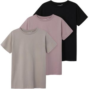 TWO SOON Shirt  grijs / lila / zwart