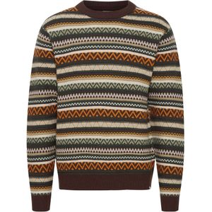 !Solid Trui 'Gardar'  bruin / gemengde kleuren