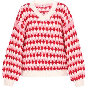MYMO Trui 'Young Fashion'  crème / rosa / rood