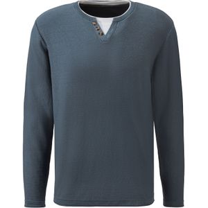 Pullover - Blauwgrijs - Hoogwaardige Halsafwerking - Lange Mouwen