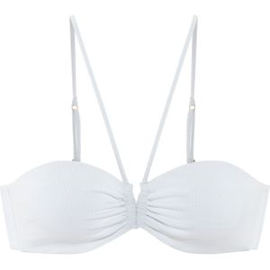 Copenhagen Studios - Nela - Bandeau-bikinitop - Wit - Met V-vormige Cut-out