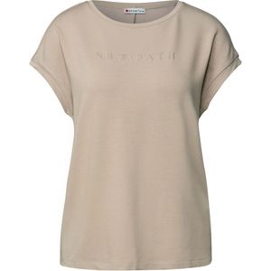 Street One - Dames Shirt - Beige - Met Glitterdetails