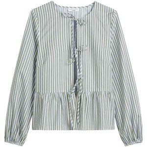 Marc O'Polo - DENIM - Blouse - Lichtblauw Groen Wit - Lange Mouw
