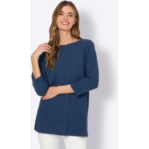 Gebreide Trui - Jeansblauw - 100% Katoen