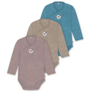 normani Rompertje/body  chamois / cyaan blauw / pastelrood