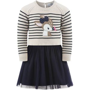 happy girls Set  ecru / navy / ombergrijs / wit