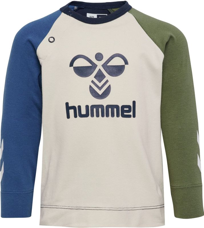 Hummel - hmlASSYM - T-shirt - Lange Mouwen - Biologisch Katoen - Geprinte Logo's