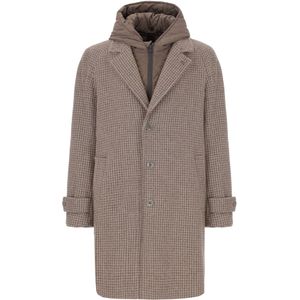 Distretto12 Tussenjas 'Gianduia'  lichtbruin / zwart